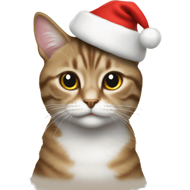 cat with santa hat emoji