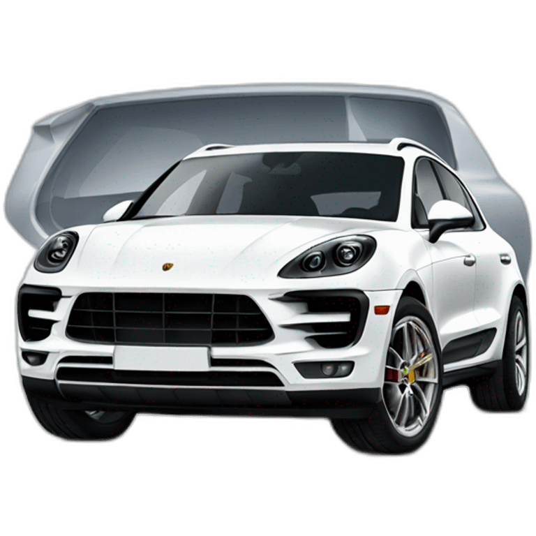 Porsche macan white turbo emoji