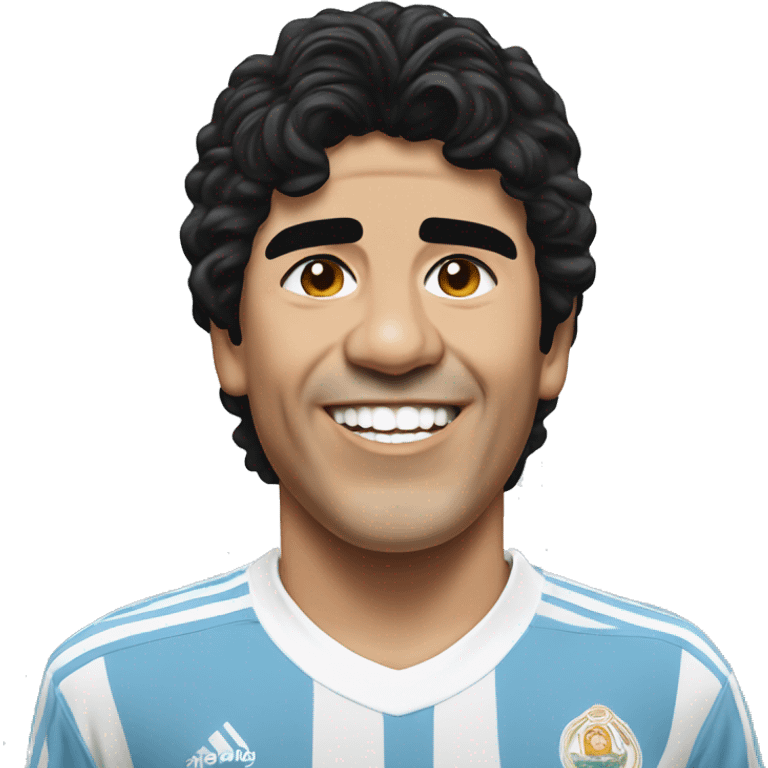 maradona argentina young smile emoji