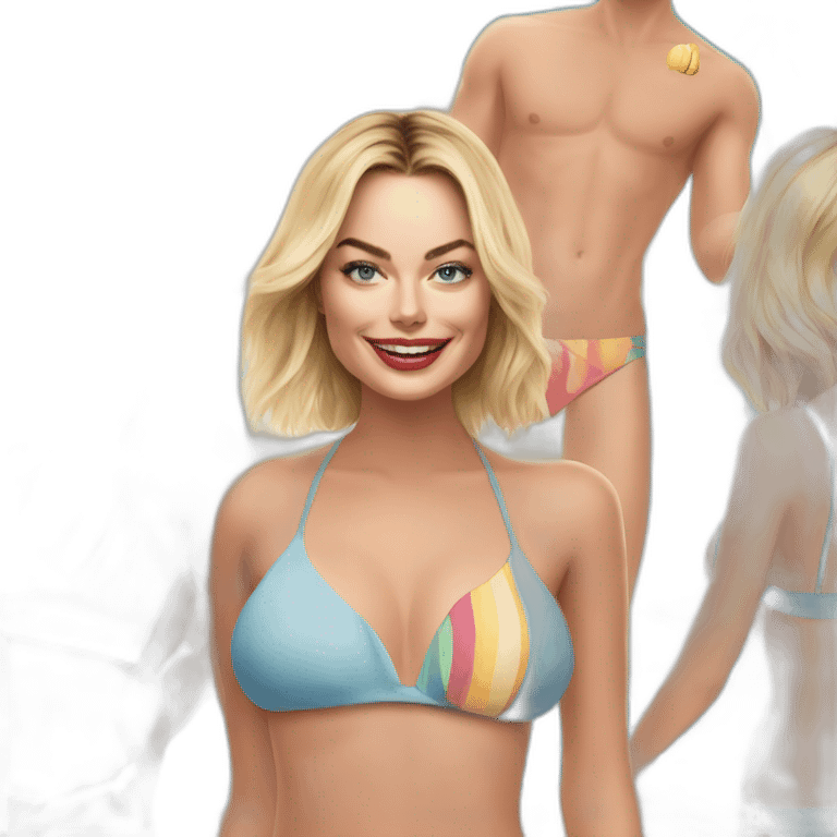 Margot Robbie in bikini emoji