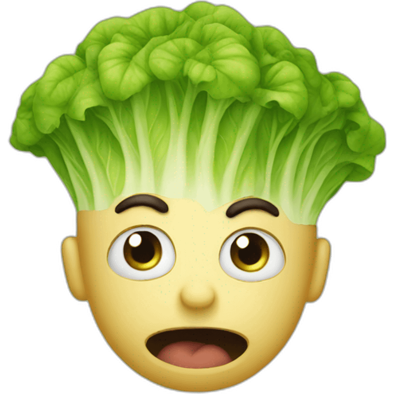 nervous lettuce emoji