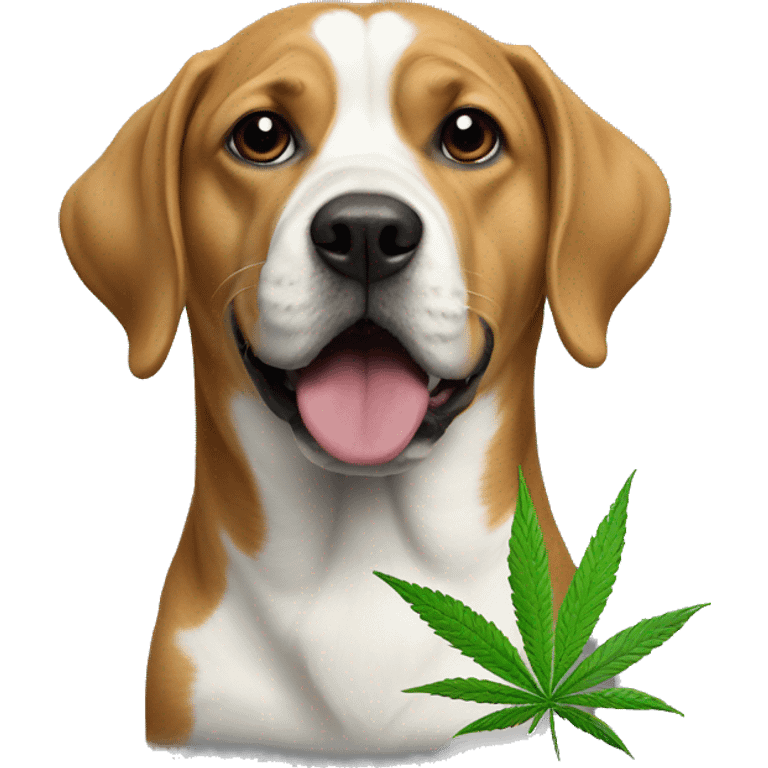 Marijuana dog emoji