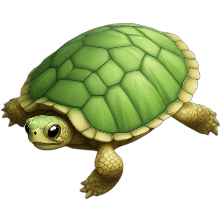 Tortue dans sa carapace emoji