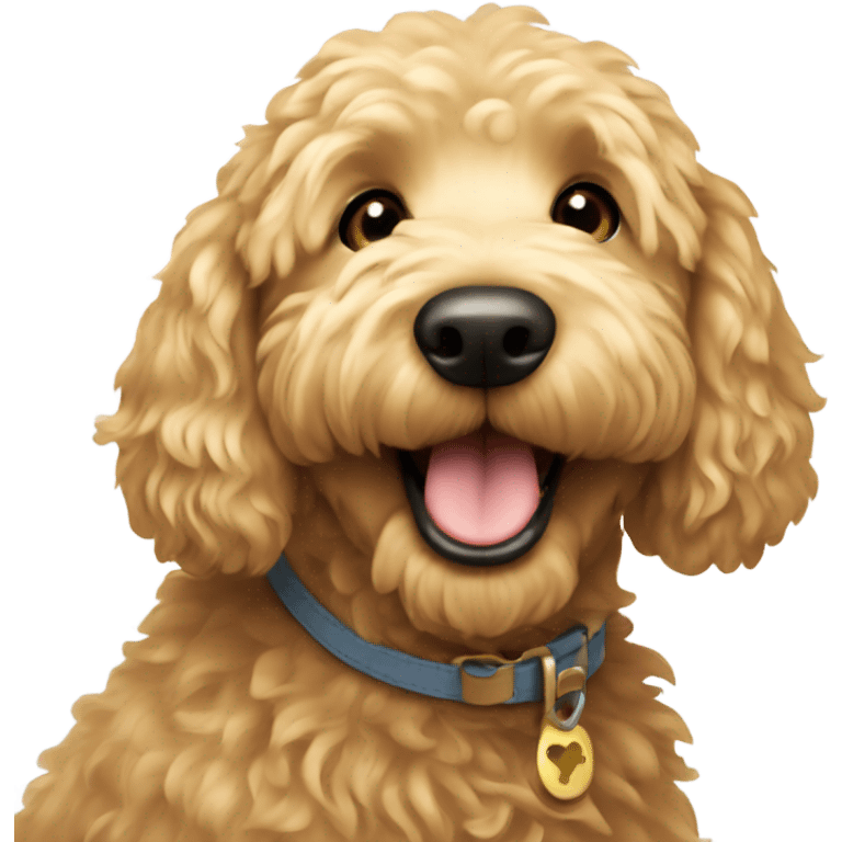 Golden doodle happy emoji