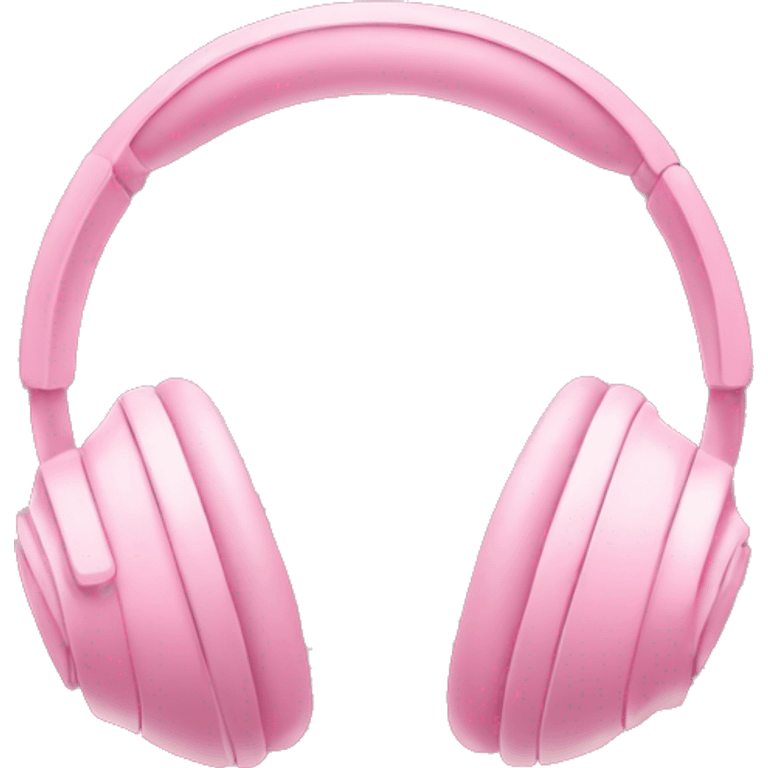 wireless all soft pink headphones icon style emoji