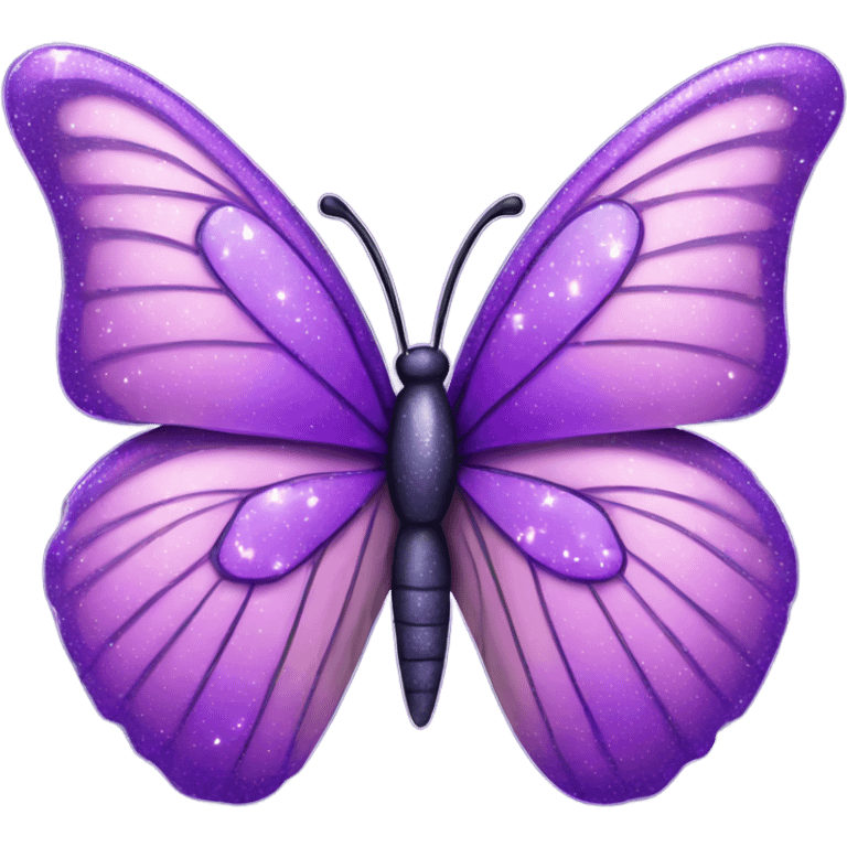 Purple sparkly butterfly  emoji