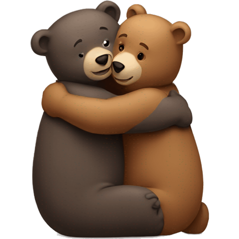 two bears hugging emoji