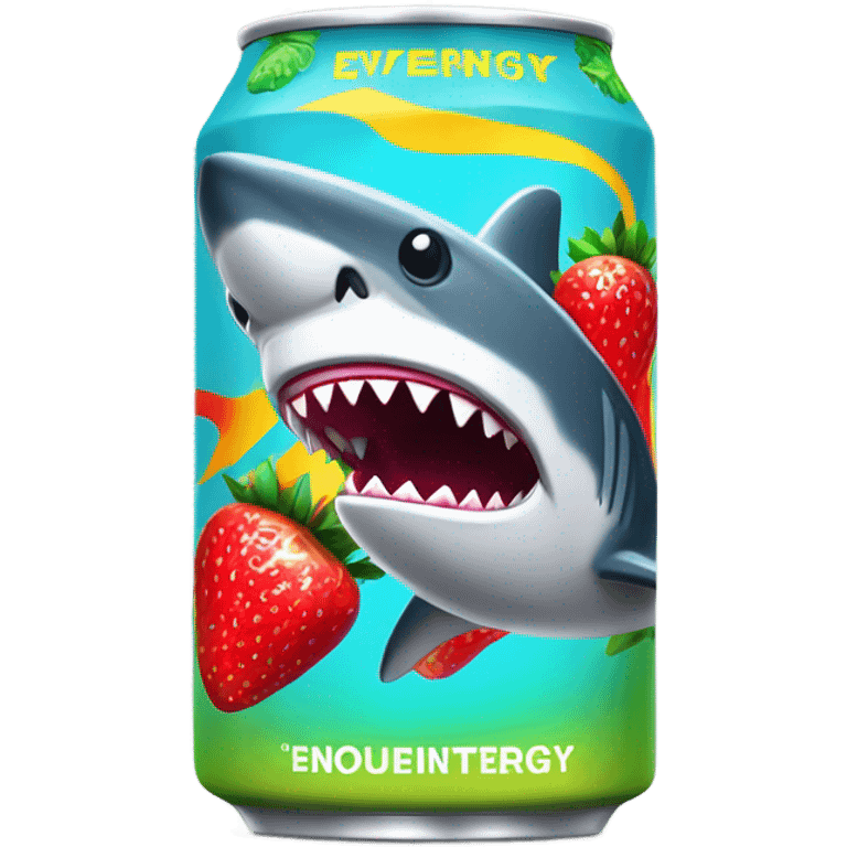 Strawberry shark Energy Drink  emoji