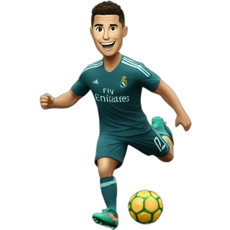 Cristino Ronaldo celebrating si emoji