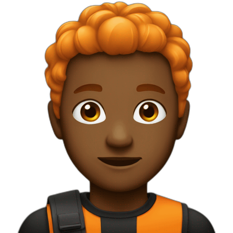 Black and orange emoji