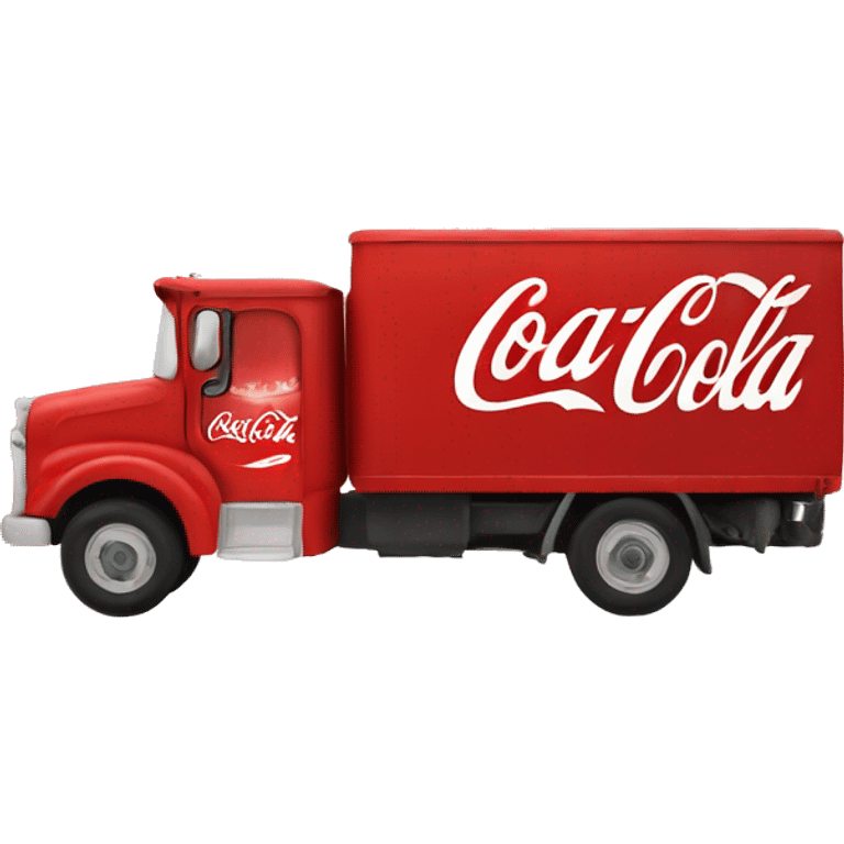 red truck with the inscription coca cola emoji