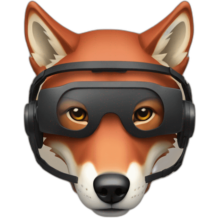 virtual reality red wolf emoji