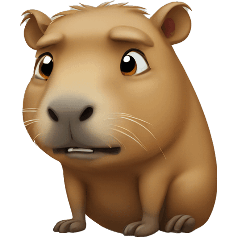 Capybara crying and being sad emoji