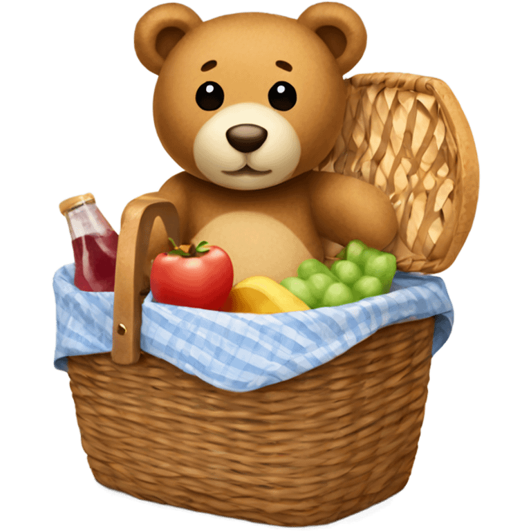 Teddy bear picnic basket  emoji