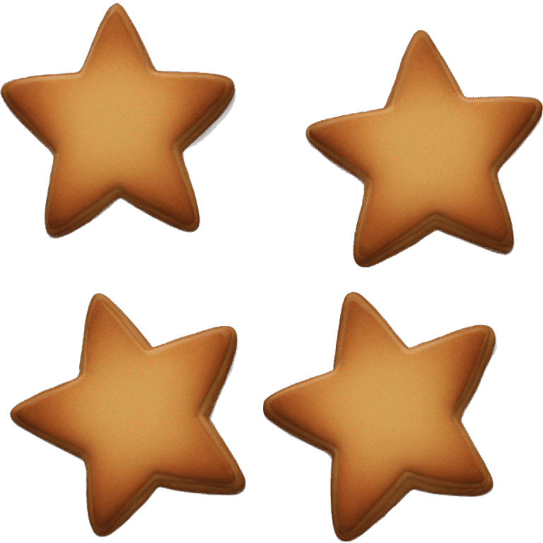 brown star cookies emoji