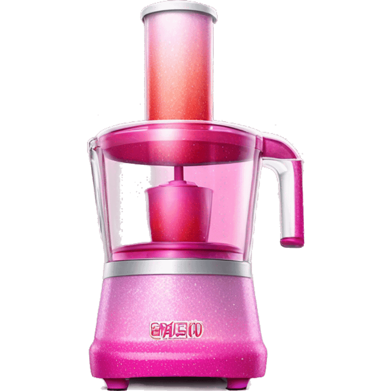 Pink ombre juicer with glitter  emoji