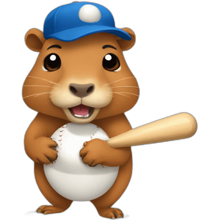 capybara playing baseball emoji