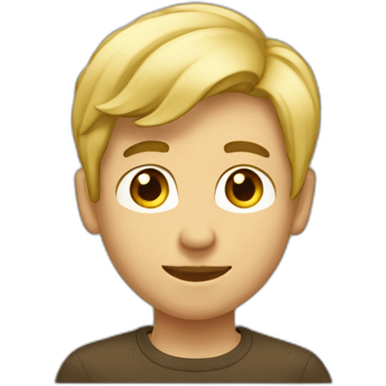 garcon cheveux blond foncé emoji