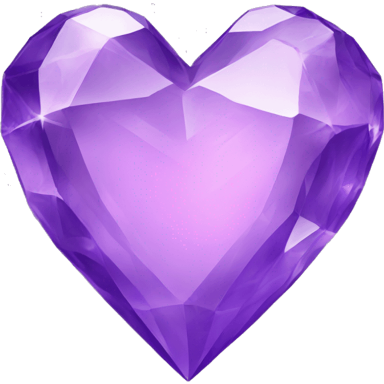 Purple crystal heart emoji