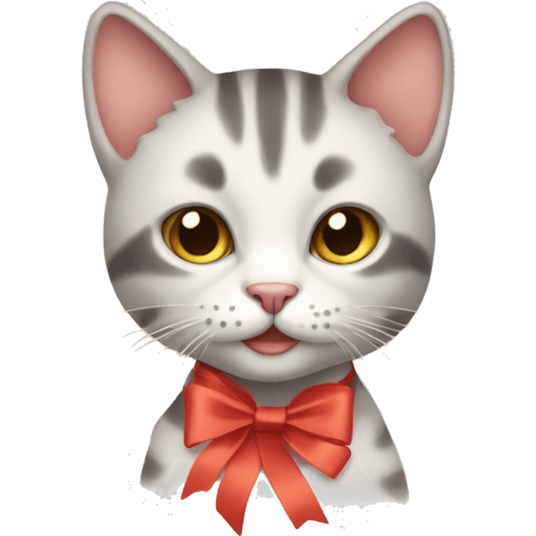 Cat wearing ribbon  emoji