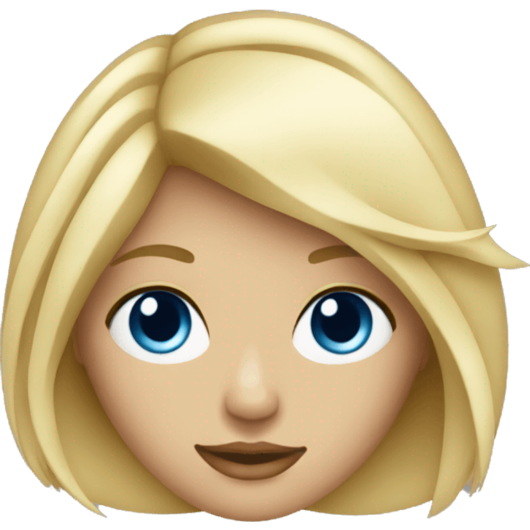 Blonde nightclub girl with blue eyes emoji