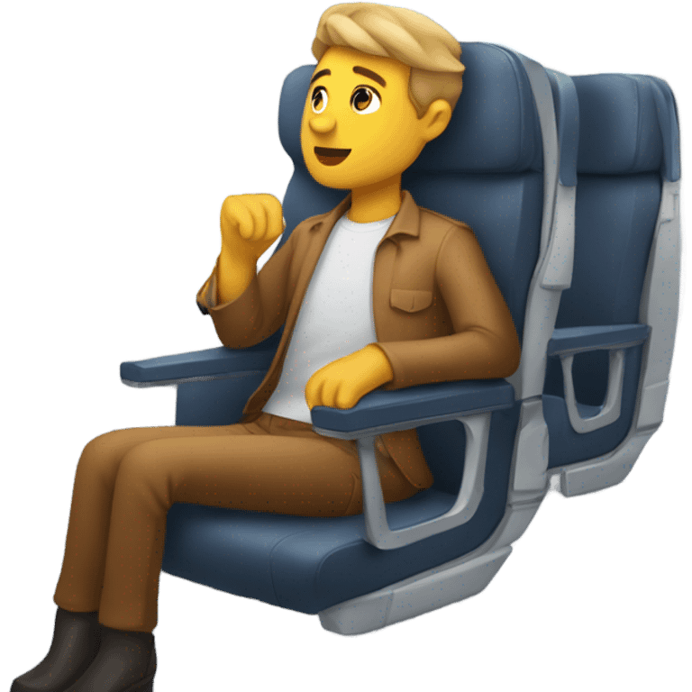 Sitting on a plane emoji