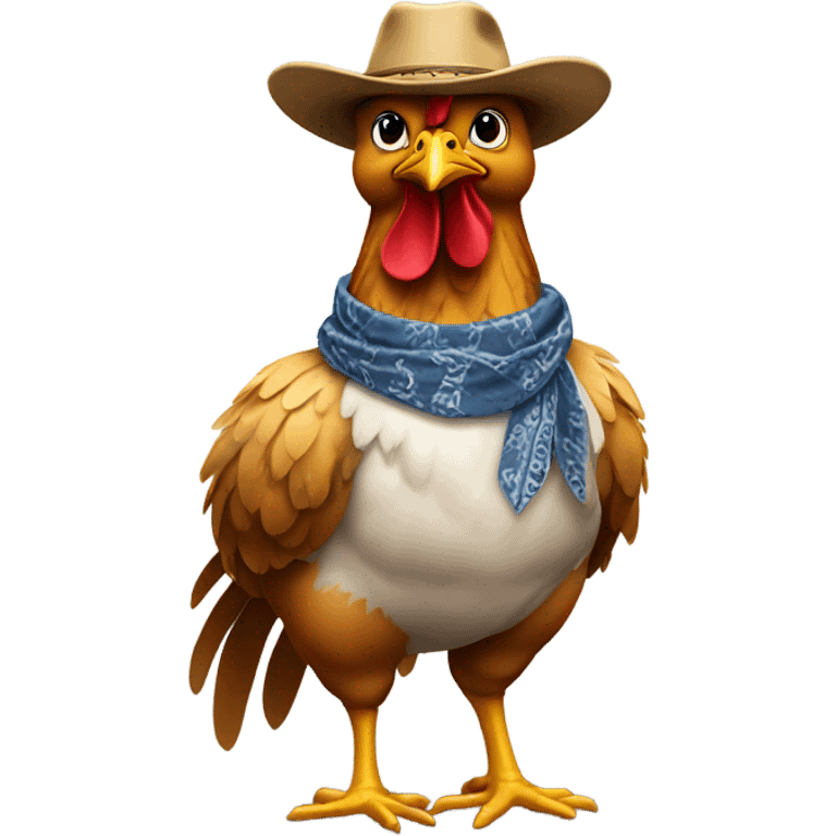 Cowboy chicken emoji