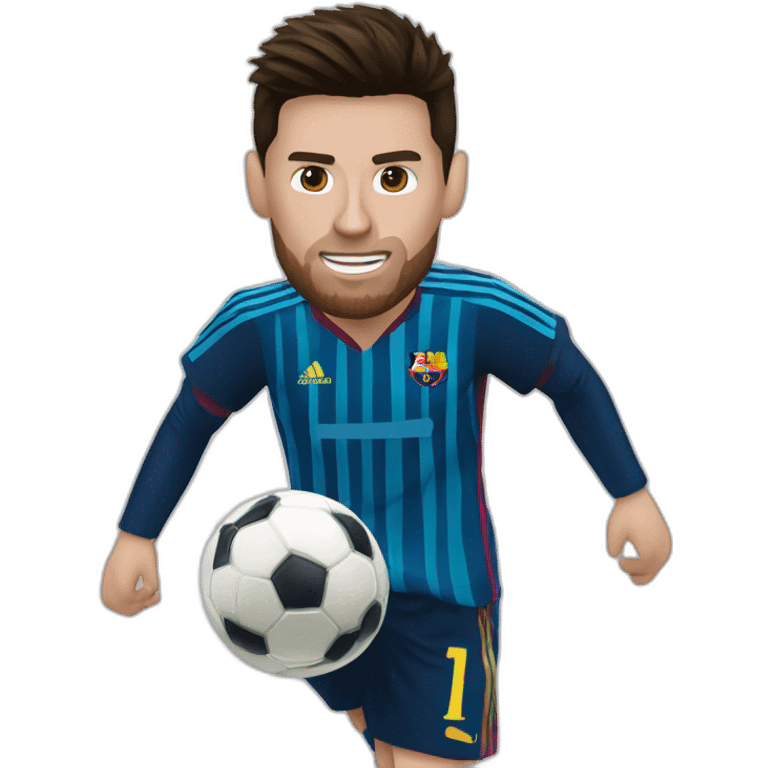 Messi driblr Ronaldo  emoji