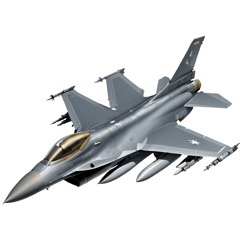 F-16 Fighting Falcon - General Dynamics (Stealth grey) emoji