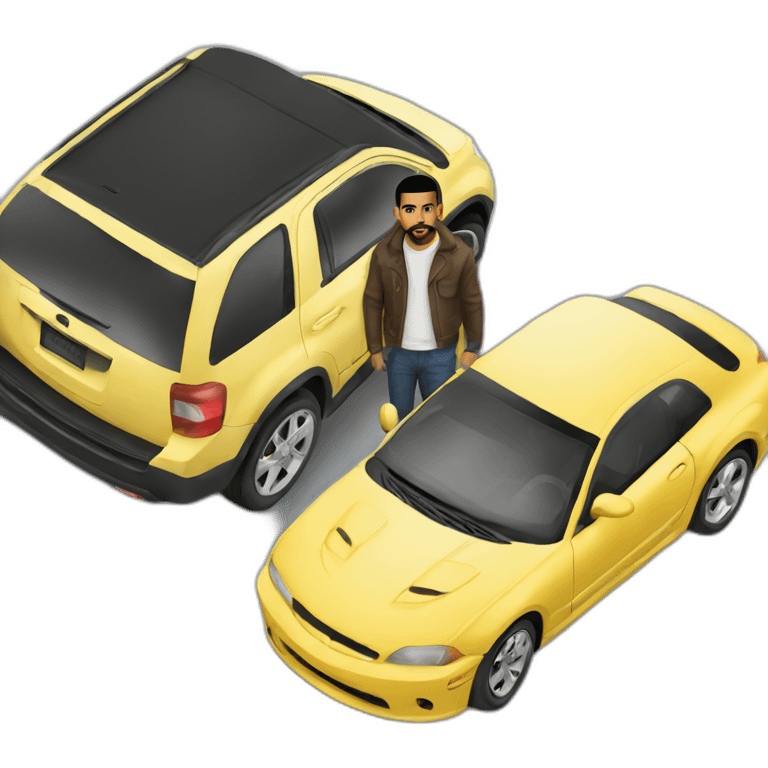 Drake parking a car emoji