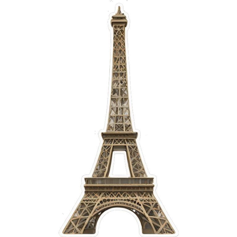 Tour Eiffel avec les anneaux olympiques  emoji