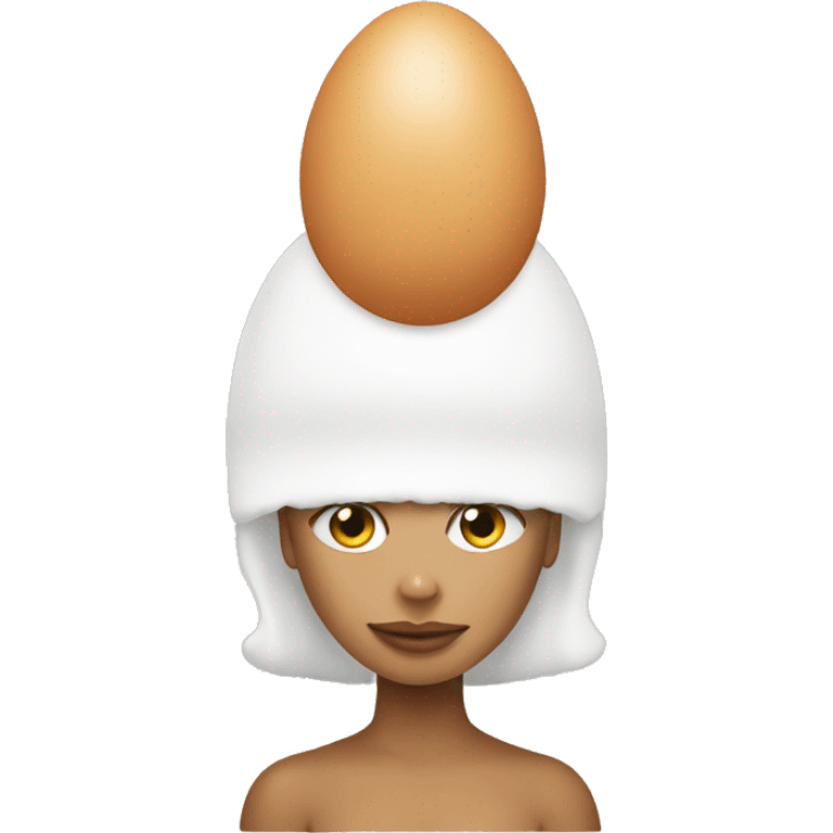 egg on her head emoji