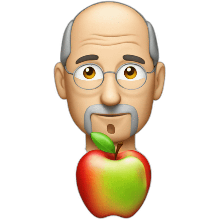 steve jobs eating an applelogo emoji