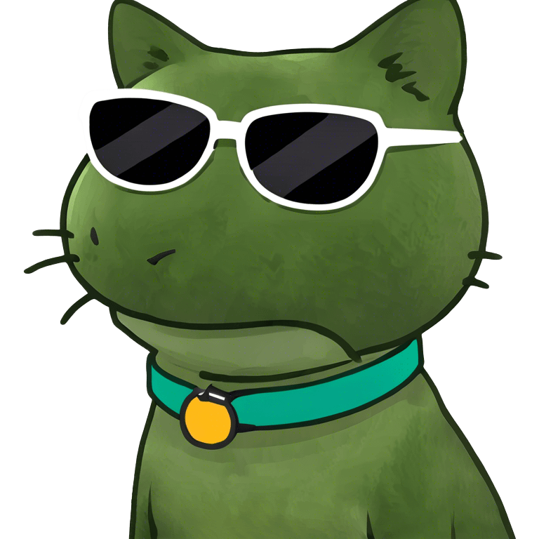 Cat with sunglasses emoji