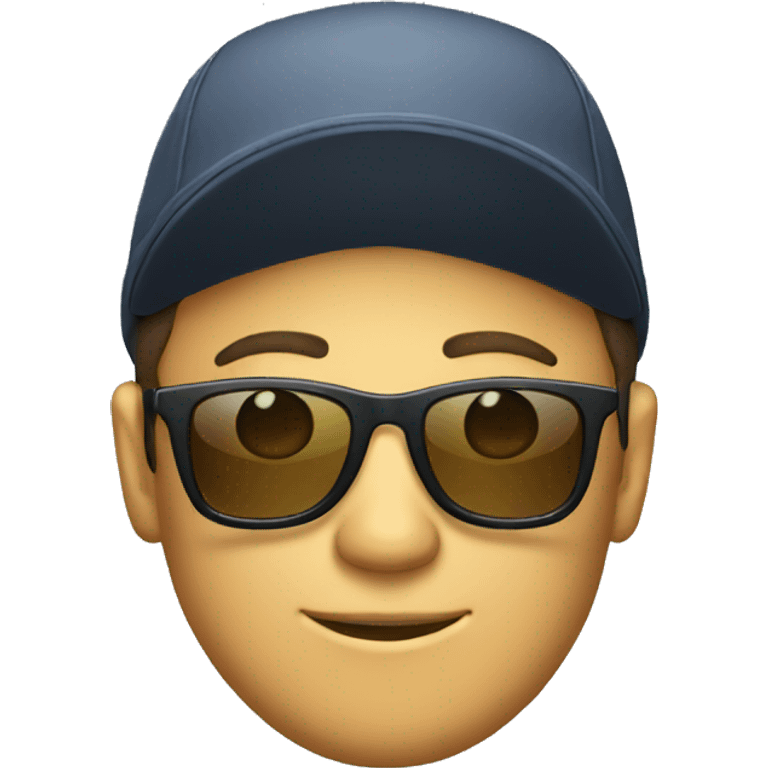 businessman with sunglasses and cap emoji