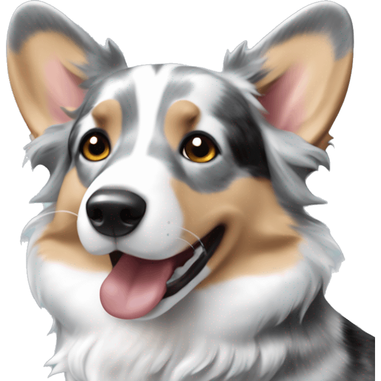 Blue Merle welsh corgi emoji