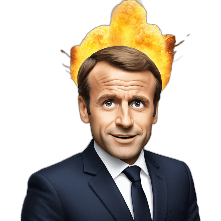 president macron explosion emoji