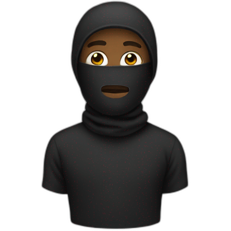 black man wearing a balaclava emoji