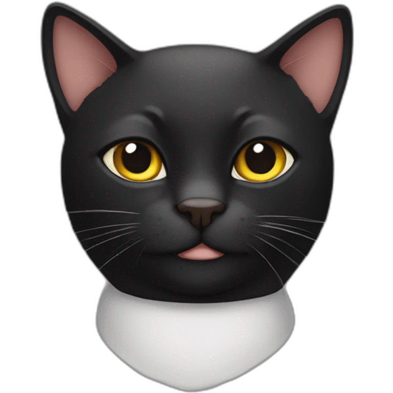 Black arrogant cat emoji