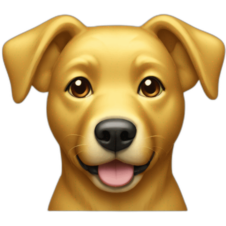 Gold dog emoji