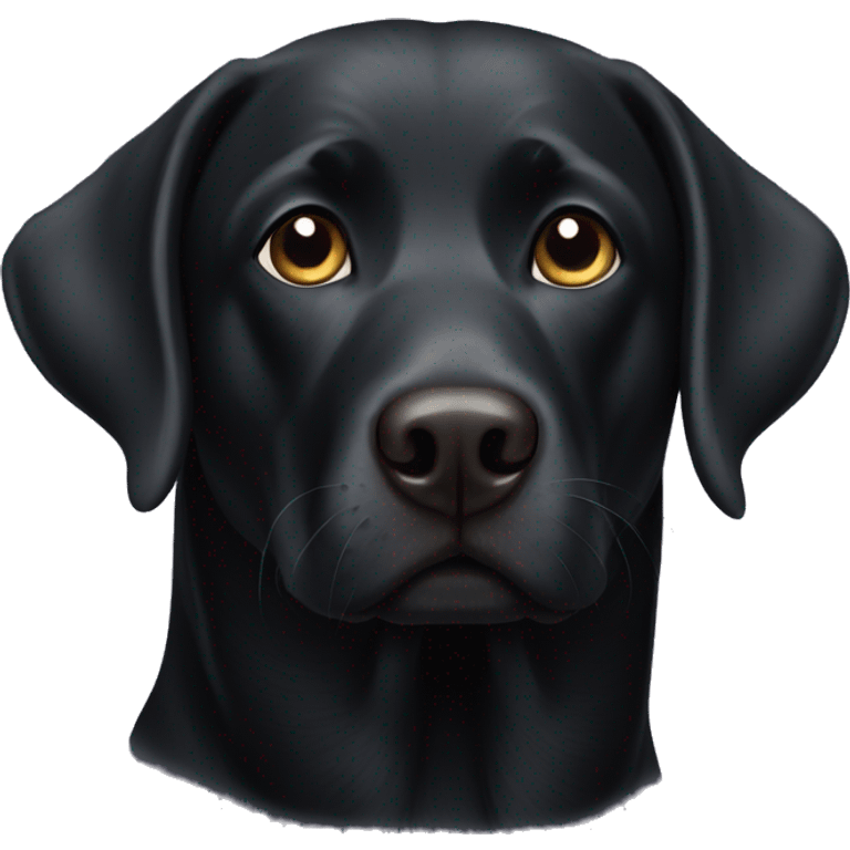 A black Labrador  emoji