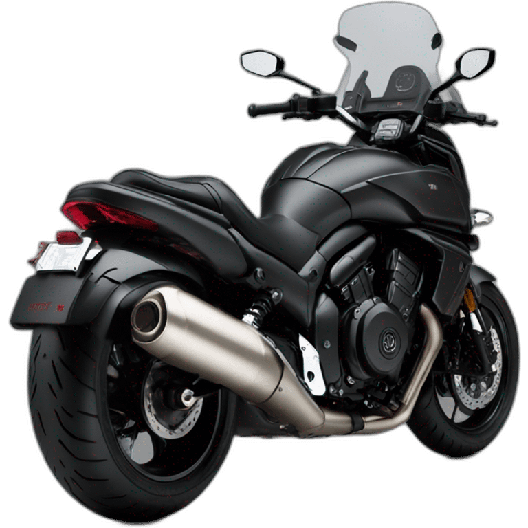 Yamaha Vmax negra mujer motera emoji