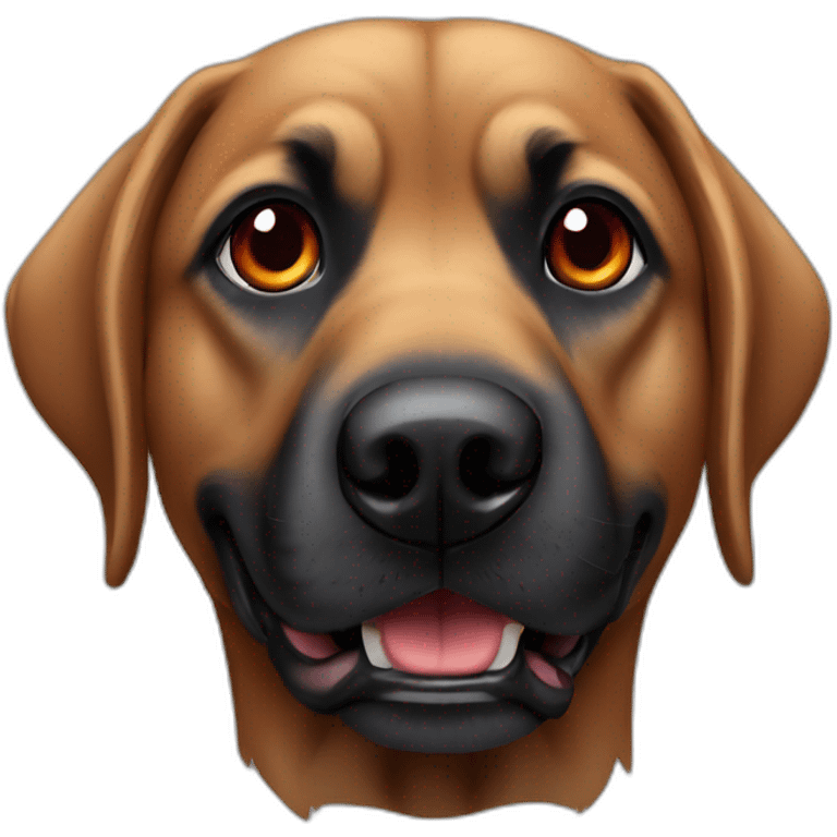 Chien noir au yeux rouge emoji