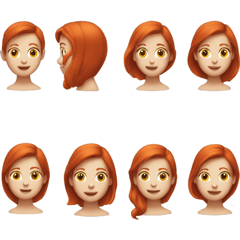 Red head with one side of jaw different  emoji