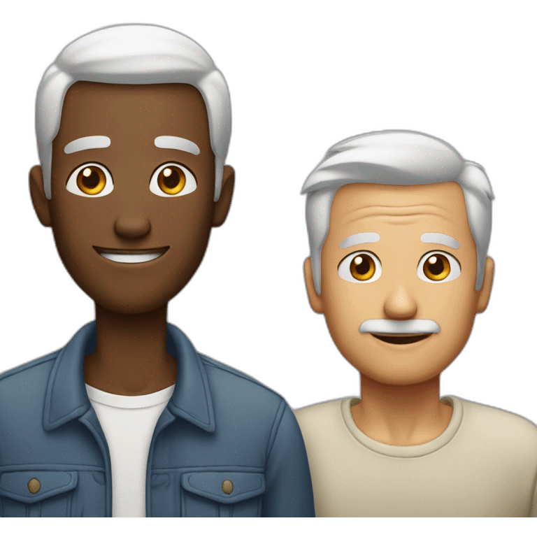 one young guy with old man emoji