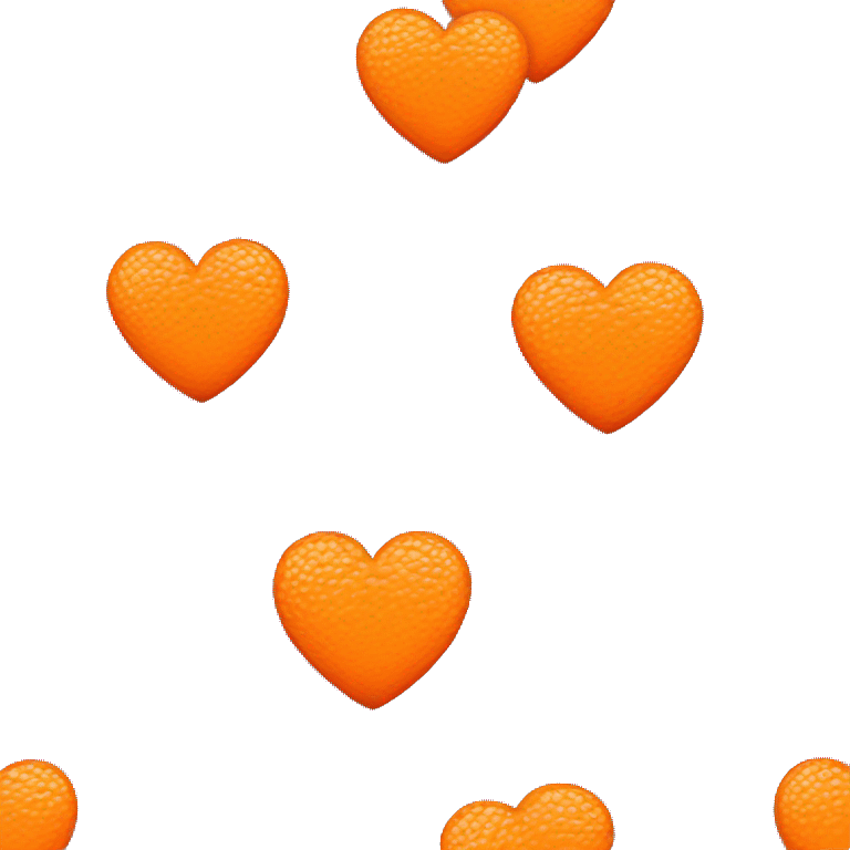 Heart made out of an orange emoji