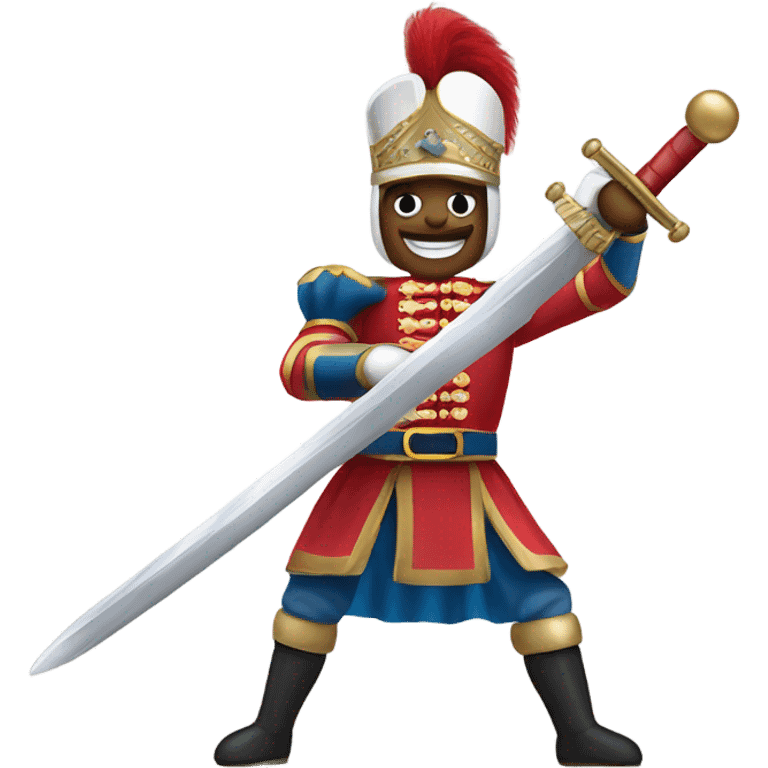 Nutcracker fighting with a sword emoji