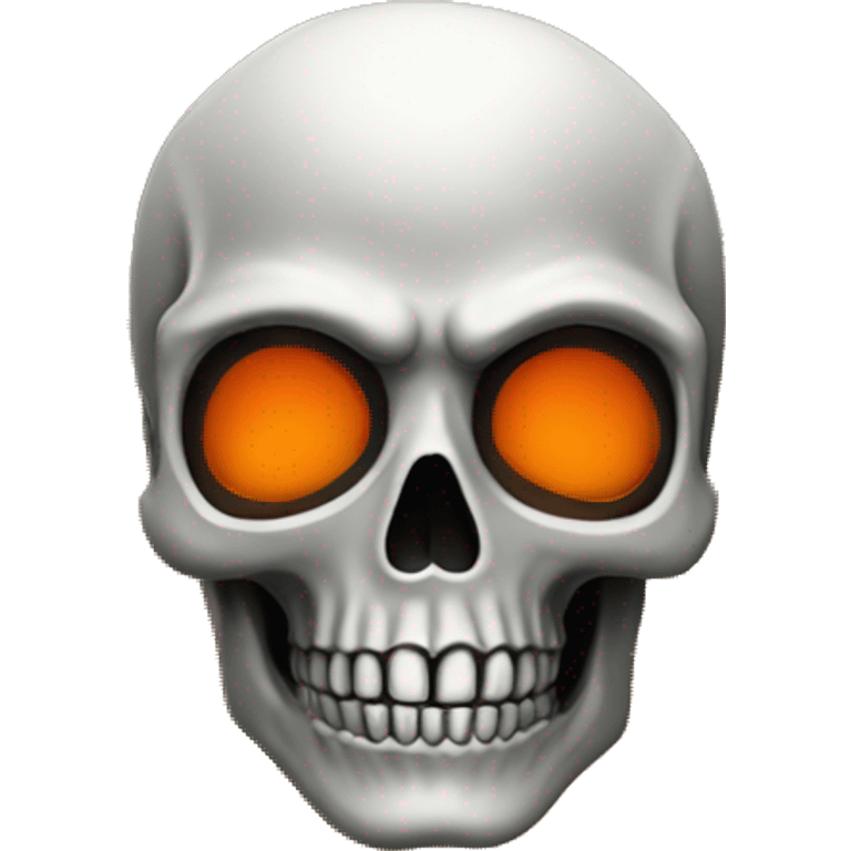 special agent skull in orange emoji