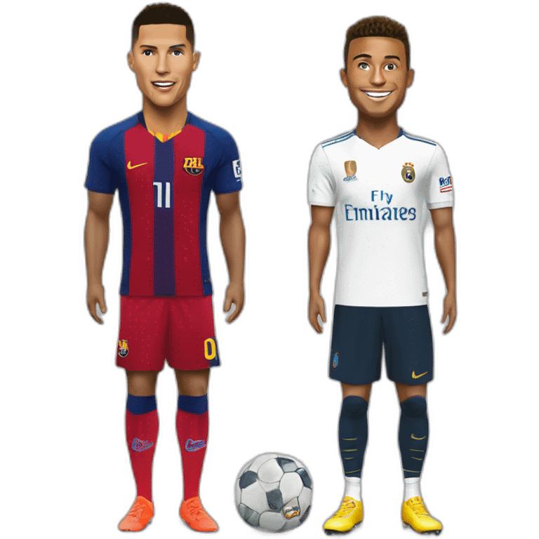 Ronaldo fait un câlin à neymar emoji