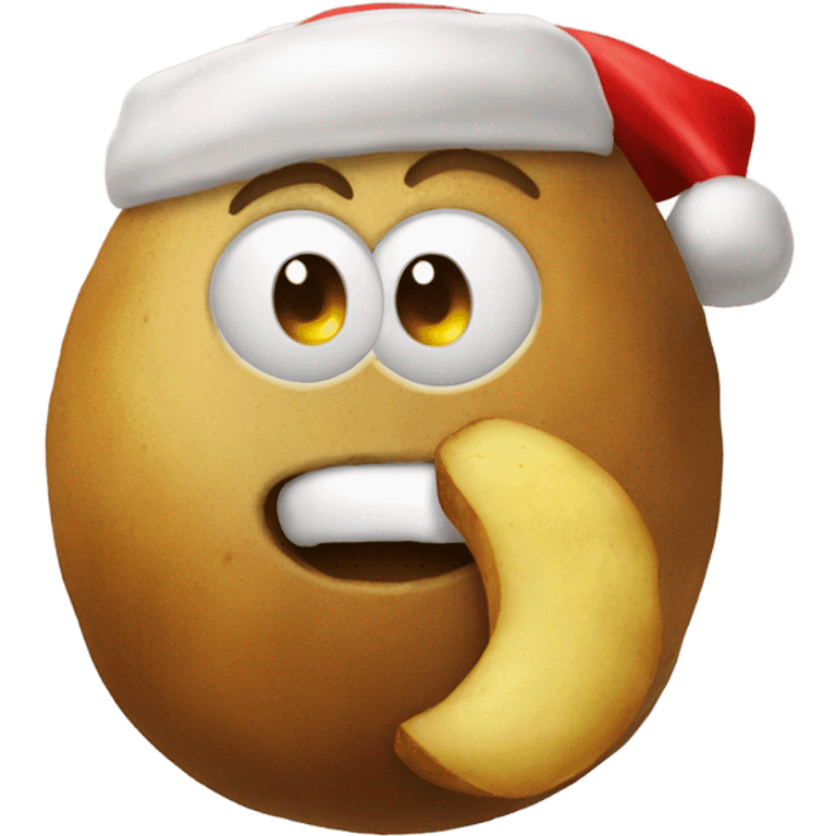 Potatoe eating Santa  emoji